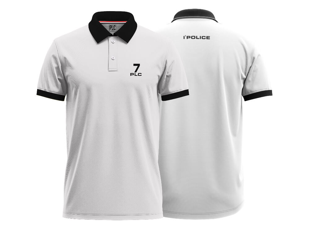 POLO 883POLICE Nº7 WHITE/BLACK