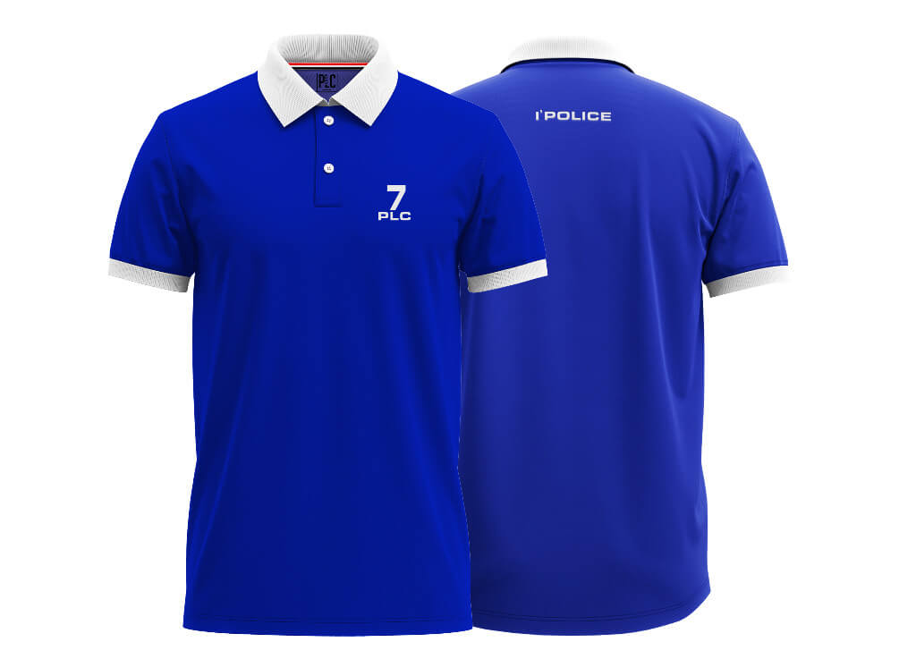 POLO 883POLICE Nº7 BLUE/WHITE
