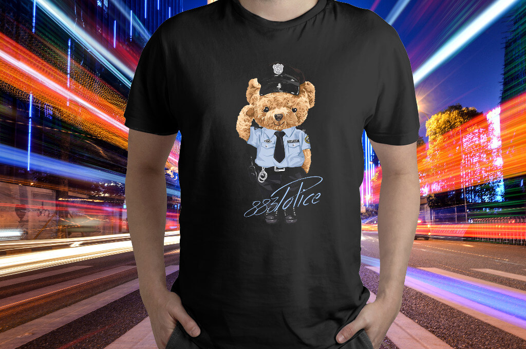 CAMISETA 883POLICE BEAR BLACK